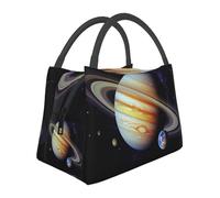 Planet Jupiter Sac à déjeuner isotherme réutilisable et étanche de grande capacité pour homme et femme - Boîte à déjeuner portable pour le travail, les voyages