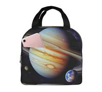 Planet Jupiter Sac à déjeuner isotherme réutilisable et étanche de grande capacité pour homme et femme - Boîte à déjeuner portable pour le travail, les voyages
