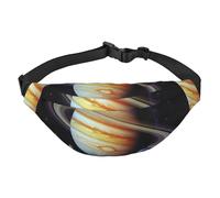 Planet Jupiter Sac banane pour homme et femme - Sac banane tendance - Sac banane tendance - Sac banane avec sangle réglable - Sac de poitrine imperméable pour voyage, randonnée, sport, noir, taille