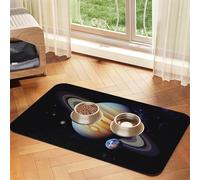 Planet Jupiter Tapis d'alimentation pour animal domestique 40 x 60 cm, tapis absorbant pour gamelle d'eau et de nourriture, en cuir synthétique, imperméable, séchage rapide, sans taches
