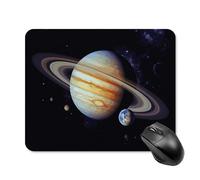 Planet Jupiter Tapis de souris carré portable avec base en caoutchouc antidérapant 20 x 25 cm Tapis de souris de jeu ultra fin pour ordinateur portable Accessoires de bureau