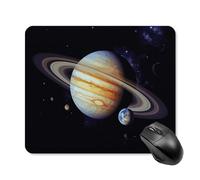 Planet Jupiter Tapis de souris carré portable avec base en caoutchouc antidérapant 25 x 30 cm Tapis de souris de jeu ultra fin pour ordinateur portable Accessoires de bureau