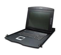 PLANET KVM-210-08M commutateur écran, clavier et souris Grille de montage Noir