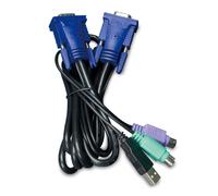 PLANET KVM-KC1-5 câble kvm Noir, Bleu 5 m