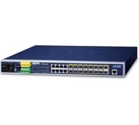 Planet Managed Metro Ethernet Switch 16-port 100/1000Base-X SFP + 8-port 10/100/1000 - Base-T L2/L4 - (AC+2 DC - DIDO) - Administré - L2+ - Gigabit Ethernet (10/100/1000) - Power over Ethernet (PoE) -