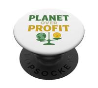 Planet Over Profit - Activiste écologiste de Earth Over Money PopSockets PopGrip Adhésif