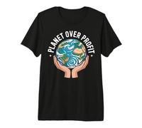 Planet Over Profit Earth Day Protection de l'environnement T-Shirt Haut de Gamme