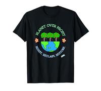 Planet Over Profit Illustration Climate Justice T-Shirt