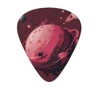 Planet Pink Prints Lot de 12 médiators avec 3 épaisseurs différentes pour guitare électrique et acoustique