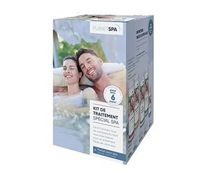 Planet Pool - Planet Spa - Kit Traitement Spa avec Parfum Coco Vanille - 6 Mois - 6 en 1 - pour Spas Gonflables Et Portables