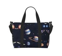 Planet Stars and Galactic System Sacs de voyage polyvalents pour articles personnels pour femme - Sacs de sport spacieux pour voyage, sacs de sport pour homme, noir, One Size