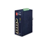 PLANET ISW-514PTF commutateur réseau Non-géré Fast Ethernet (10/100) Connexion Ethernet, supportant l'alimentation via ce port (PoE) Bleu