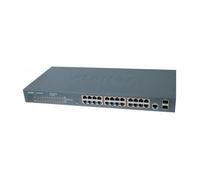 Planet switch Niv2 24P Gigabit PoE+ 300W et 2 ports SFP