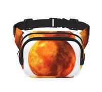 Planet Unisexe Réglable Taille Carré Double Couche Sac de Taille pour Activités de Plein Air Voyage Course Randonnée, Noir , Taille unique