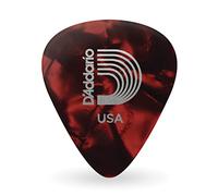 Planet Waves D'Addario Médiators pour guitare 1CRP4-25 Celluloïd perle rouge Pack 25 Moyen