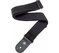 D'Addario Sangle de guitare Planet Waves 50CT00 en coton 5 cm attaches cuir Noir