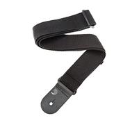 D'Addario Sangle de guitare Planet Waves 50CT00 en coton 5 cm attaches cuir Noir
