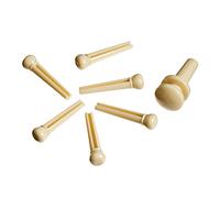INJECTED MOLDED BRIDGE PINS WITH END PIN SET OF 7 IVORY