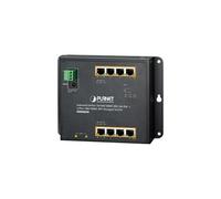 PLANET WGS-4215-8P2S - Commutateur - Géré - 8 x 10/100/1000 (PoE+) + 2 x SFP - Montage sur rail DIN, fixation murale - PoE+ (200 W) - Tension CC