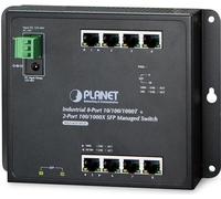 PLANET WGS-4215-8P2S commutateur réseau Géré Gigabit Ethernet (10/100/1000) Connexion Ethernet, supportant l'alimentation via ce port (PoE) Noir
