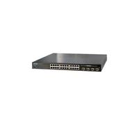 PLANET WGSW-24040HP4 - Commutateur - Géré - 24 x 10/100/1000 (PoE+) + 4 x SFP Gigabit partagé - Montable sur rack, de bureau - PoE+ (440 W)