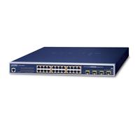 PLANET WGSW-24040HP4 commutateur réseau Géré L2/L4 Gigabit Ethernet (10/100/1000) Connexion Ethernet, supportant l'alimentation via ce port (PoE) Bleu