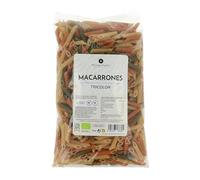 PLANETA HUERTO | Macaronis tricolores bio Planeta Huerto 500 g - Macaronis à la semoule de blé dur bio, aux épinards et aux tomates séchées, riches en fibres et en protéines