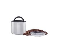 Planetary Design Airscape Boîte à café en acier inoxydable | Boîte de conservation des aliments | Couvercle hermétique breveté | Retire l'excès d'air et préserve la fraîcheur (taille S, acier brossé)