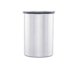 Planetary Design Airscape Boîte de conservation pour café et aliments - Couvercle hermétique breveté pour préserver la fraîcheur des aliments, acier inoxydable, (taille moyenne, acier brossé)
