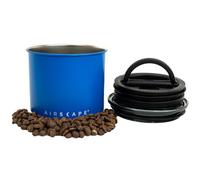 Planetary Design Airscape Boîte à café en acier inoxydable avec couvercle hermétique breveté pour évacuer l'excès d'air, garde les aliments frais (petit, bleu mat)
