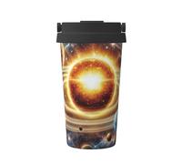 Planetary Orbit of The Solar System Tasse à café isotherme avec couvercle, gobelet de voyage en acier inoxydable anti-fuite