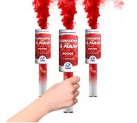 PLANETE a Main 45 secondes couleur Rouge - Lot de 3 - Déclenchement à Mèche, durée 45