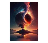Planète Arbre Feu Puzzle, 1000 Pcs Jeu D'intérieur Adulte