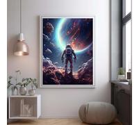 Planète Astronaute Diamond Painting,5D DIY Diamant Painting Accessoires Kit Complet,DIY Peinture Diamant Artisanat Strass Painting Broderie pour Adultes Enfants Kit,Décor Intérieur Gifts 35x45cm D200