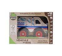 PLANÈTE Bois - Véhicule Utilitaire - FSC - 052470-1 pièce - Modèle Aléatoire - Bois - Jeu pour Enfant - Voiture - Jouet Durable - 12 cm x 8 cm - À Partir de 18 Mois