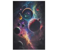 Planète Ciel étoilé Puzzles en Bois 1000 Pièces Adultes, Poster Jigsaw Puzzle, Design Unique Jouet ÉduChatif pour Adolescents Et EnfFourmis 78×53cm