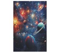Planète Ciel étoilé Puzzles en Bois, De Décompression Puzzle, pour Adultes Enfants 1000 Pièces Jouets De Décompression 78×53cm