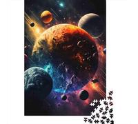 Planète Colorée Univers Puzzle 1000 Pièces Papier Puzzle pour Adultes Paysage Spatial Concentration Loisirs Décor Cadeau 70x50cm/1000pcs