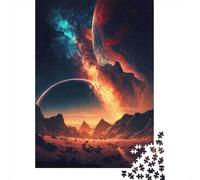 Planète de l Espace Puzzle 1000 Pièces Papier pour Adultes Paysage de Montagne Jeu de Puzzle 1000 Pièces Détente Déco Cadeau 38x26cm/1000pcs