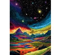 PlanèTe De RêVe 5D DIY Diamond Painting Kit Complet pour Adultes et Enfants, 20x30cm, Broderie Diamant Plein Rond, Strass Point de Croix pour, Art Artisanat Décoration Murale Maison Cadeau E-617