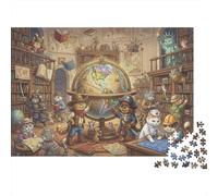 Planète des Chats Puzzle 1000 Pièces Adultes Et Enfants, Anti-Stress,Détente Kitten,Premium,Casse-tête,Carton,Dès 14 Ans,Déco Murale,Jeu Éducatif,Défi 38x26cm