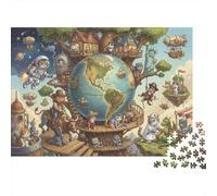 Planète des Chats Puzzle 1000 Pièces Adultes Et Enfants,Défi,Dès 14 Ans,Déco Murale Kitten, Premium,Carton,Jeu Éducatif,Anti-Stress,Détente,Casse-tête 70x50cm