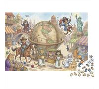 Planète des Chats Puzzle 1000 Pièces Adultes Et Enfants,Premium,Carton,Dès 14 Ans Kitten,Casse-tête,Défi,Jeu Éducatif,Déco Murale, Anti-Stress,Détente 70x50cm