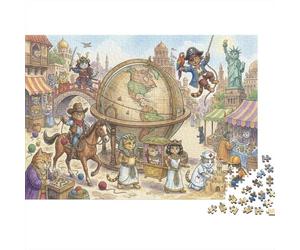 Planète des Chats Puzzle 1000 Pièces Adultes Et Enfants,Premium,Carton,Dès 14 Ans Kitten,Casse-tête,Défi,Jeu Éducatif,Déco Murale, Anti-Stress,Détente 70x50cm