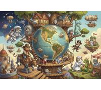 Planète des Chats Puzzle en Bois 1000 Pièces Adultes Et Enfants,Dès 14 Ans,Déco Murale,Anti-Stress Kitten,Défi,Premium,Bois,Jeu Éducatif, Casse-tête,Détente (75x50cm)