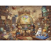 Planète des Chats Puzzle en Bois 1000 Pièces Adultes Et Enfants,Premium,Bois,Jeu Éducatif,Défi Kitten, Déco Murale,Dès 14 Ans,Anti-Stress,Détente,Casse-tête (75x50cm)
