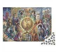 Planète des Chats Puzzle en Bois 500 Pièces Adultes Et Enfants,Casse-tête,Jeu Éducatif,Bois Kitten,Premium,Dès 14 Ans,Déco Murale, Anti-Stress,Détente,Défi (52x38cm)