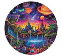 Planète des rêves Casse-tête De 1000 Pièces Rond Spour Adultes Et Enfants paysages naturels Moderne Jeu Difficile Impossible Qualité Supérieure Décompression 1000pcs (67.5x67.5cm)