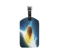 Planète Dévorant l'espace Lointain Etiquettes à Bagages de Valises Voyage en Cuir Etiquette Nom Adresse ID Tags Drôle pour Les Garçons Filles(3PACK)