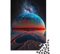 Planète Espace Puzzle 1000 Pièces Papier pour Adultes Reflet Paysage Nocturne Jeu de Puzzle 1000 Pièces Détente 38x26cm/1000pcs